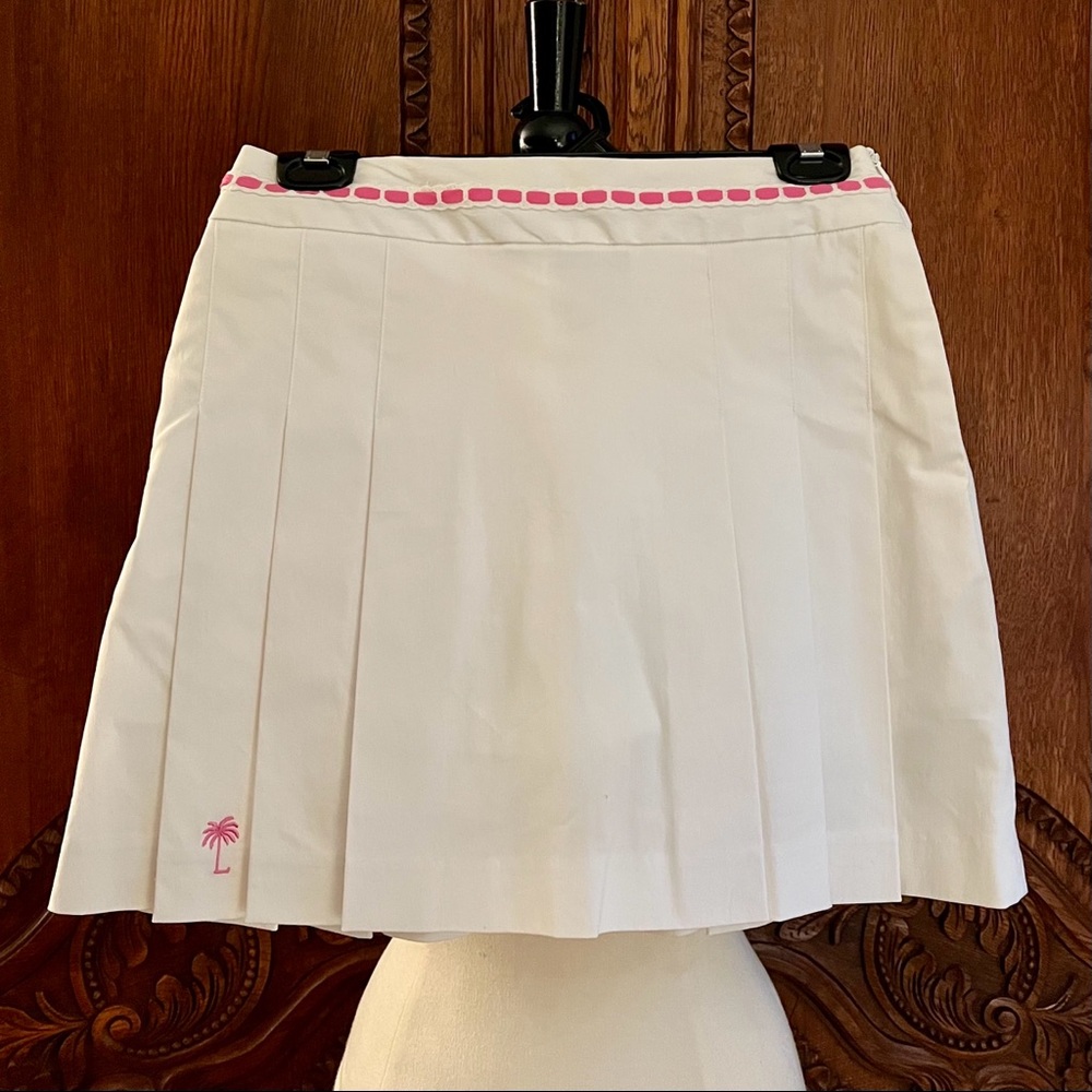 Lilly Pulitzer Pleated Skirt (White, Size 0)